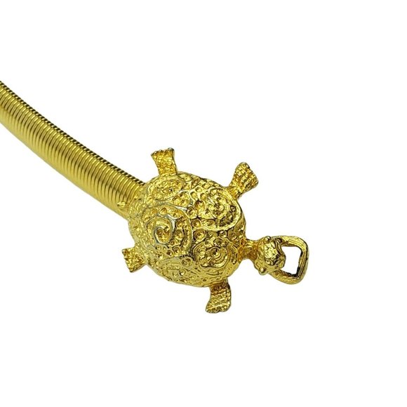 Mimi Di N Turtle Belt Gold Tone Metal Vintage 1975 main image 4